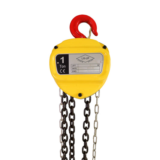 "Lift-UP" Heavy Duty Chain Pulley Block - 1 Ton x 3 Mtrs. Capacity