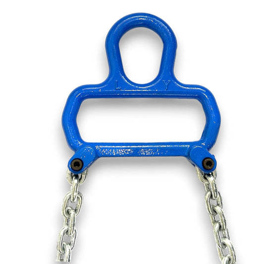 BULLIFT Upgraded Chain Drum Lifter 1 Ton / 2200lbs Loading Capacity for 55 Gallon Drums Forklift Hoist Crane Metal Plastic Barrel Double Lifting Chains, Double Hooks & Chains