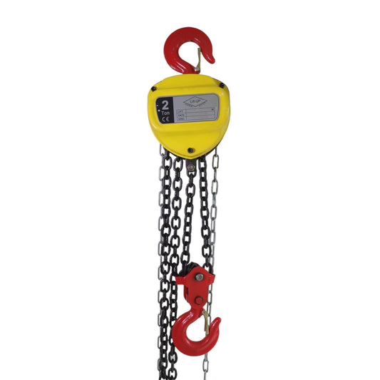 "Lift-UP" Heavy Duty Chain Pulley Block - 2 Ton Capacity, 3 Meters