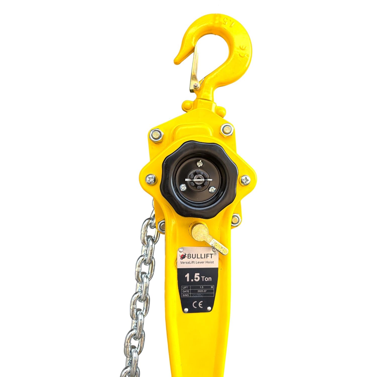 BULLIFT Hand Lever Hoist 1.50 Ton Capacity – 1.5 Meter | Heavy-Duty Manual Lever Chain Hoist for Industrial, Construction & Workshop Use