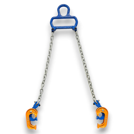 BULLIFT Upgraded Chain Drum Lifter 1 Ton / 2200lbs Loading Capacity for 55 Gallon Drums Forklift Hoist Crane Metal Plastic Barrel Double Lifting Chains, Double Hooks & Chains