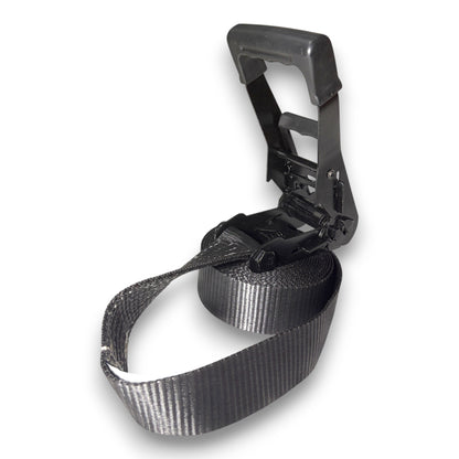 All Black Endless Heavy Cargo Ratchet Straps for DJs – 50 mm | 5000 kg