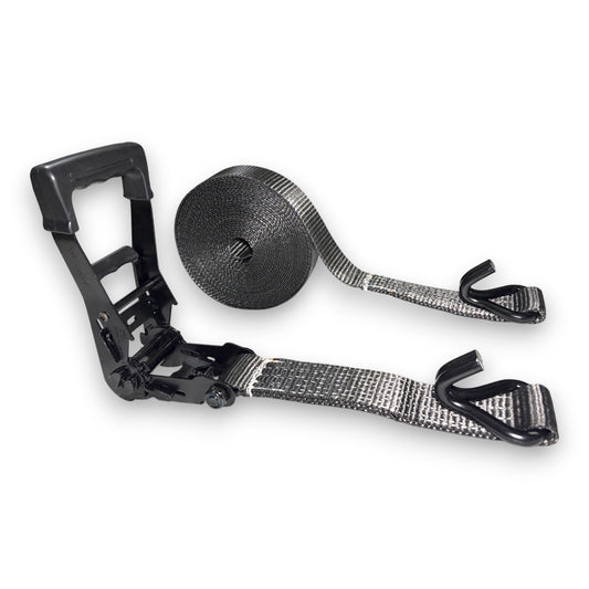 All Black Two Part Type Heavy Cargo Ratchet Straps for DJs – 50 mm | 5000 Kgs
