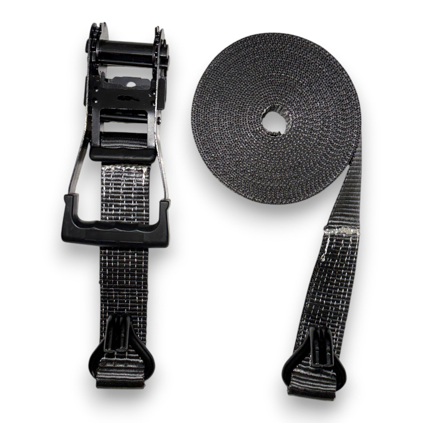 All Black Two Part Type Heavy Cargo Ratchet Straps for DJs – 50 mm | 5000 Kgs