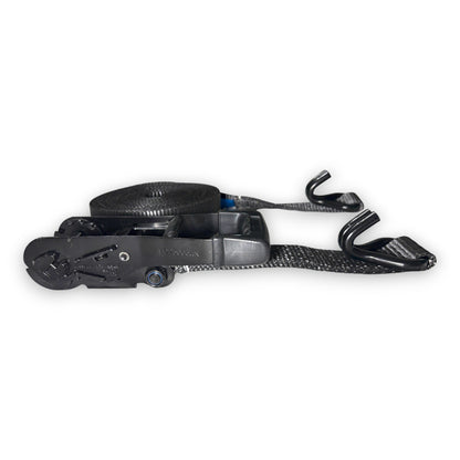 All Black Two Part Type Heavy Cargo Ratchet Straps for DJs – 50 mm | 5000 Kgs