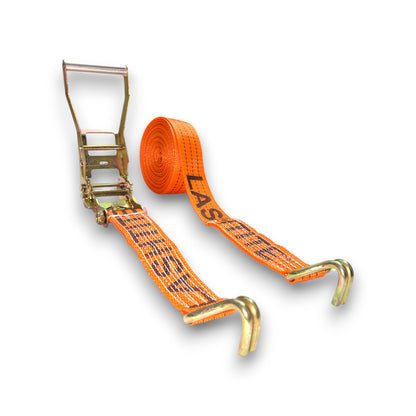 LASHTITE Heavy-Duty Ratchet Lashing Belt - Two Part Type with Double J Hooks - 50mm | 3000kg