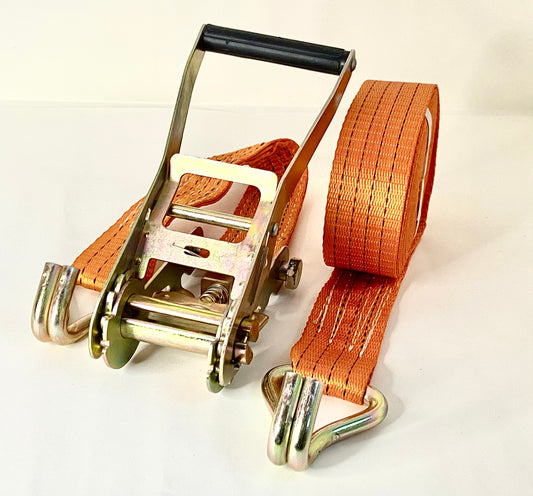 LASHTITE Two Part Type Heavy Cargo Ratchet Straps – 50mm |  3000 Kgs