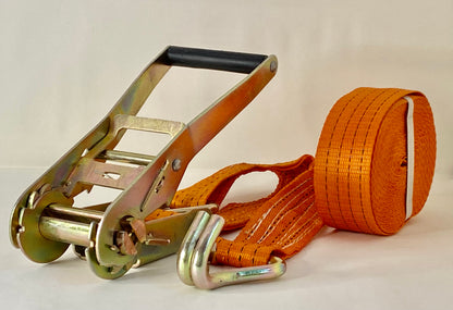 LASHTITE Two Part Type Heavy Cargo Ratchet Straps – 50mm |  3000 Kgs