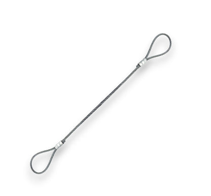 Lift-UP Heavy Duty Wire Rope Sling – Eye & Eye | Single Body | 3mm Dia | 55 kg Capacity - Galvanised