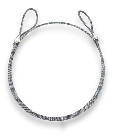 Lift-UP Heavy Duty Wire Rope Sling – Eye & Eye | Single Body | 3mm Dia | 55 kg Capacity - Galvanised